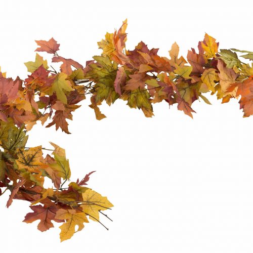Girlang med lönnlöv i höstfärger 152 cm