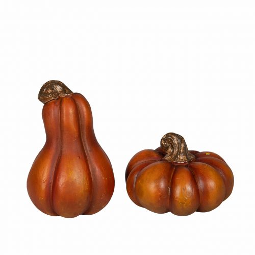 Dekorationspumpa mini orange 5x8 cm – höstdekoration