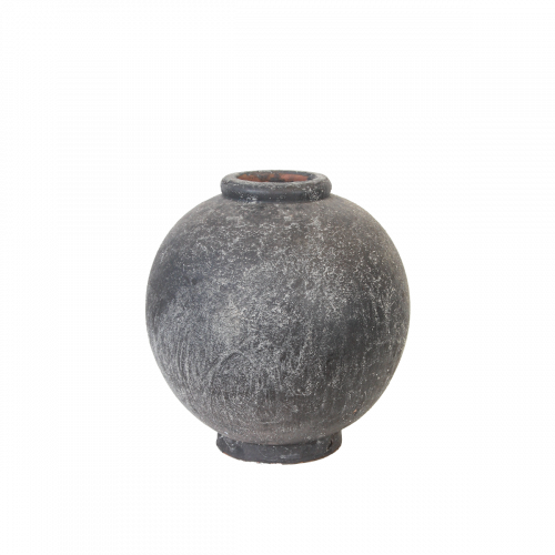 Utekruka i antik svart, Ø24x25 cm, för små växter utomhus